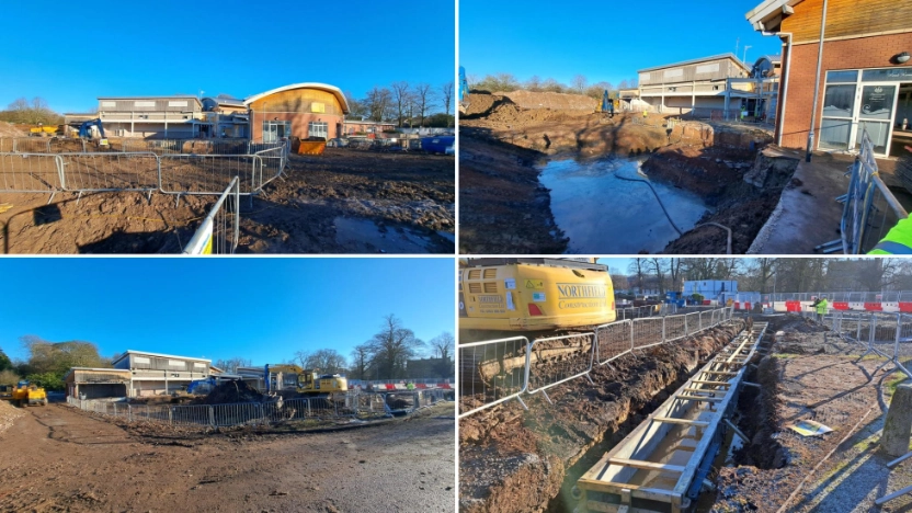 Laying foundations for state-of-the-art leisure centre in Leek