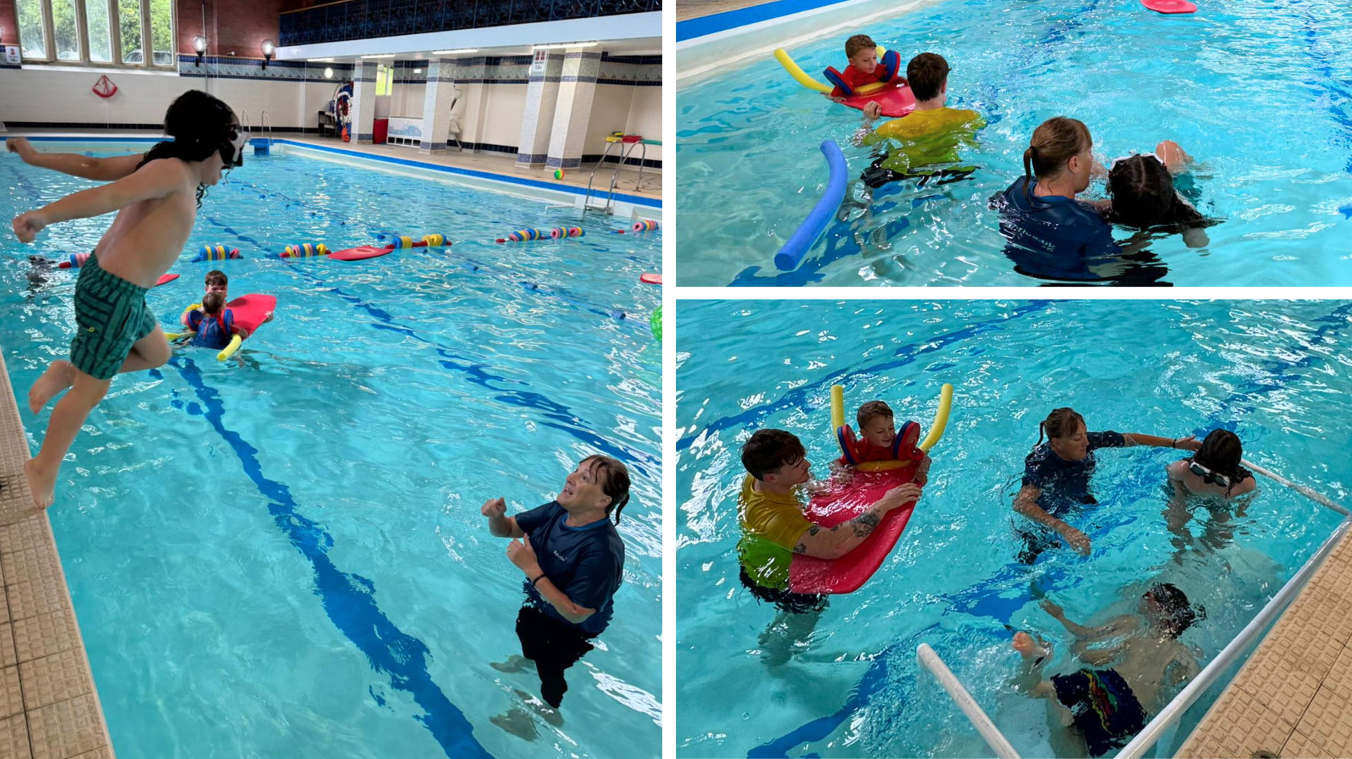 Belinda leading a swimming session at Glossop pool