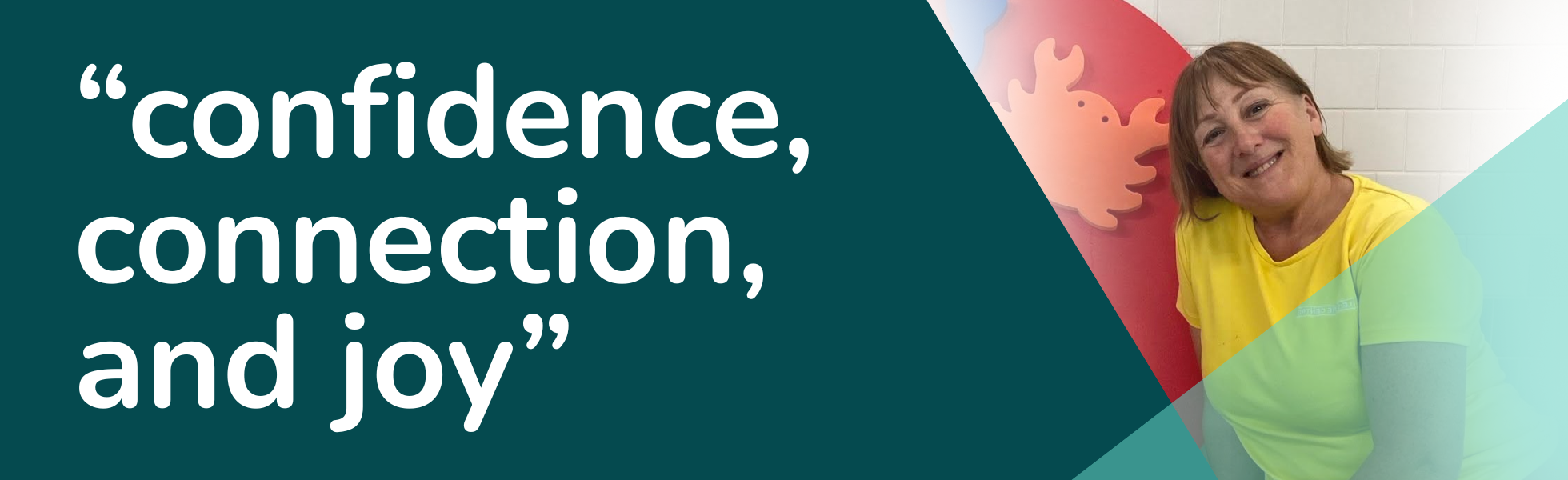 the words confidence, connection, joy and a picture of Belinda